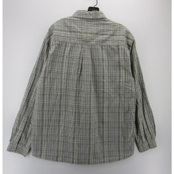 The North Face Shirt Large Gray A5 Series Button Down Plaid Pockets - Picture 8 of 12